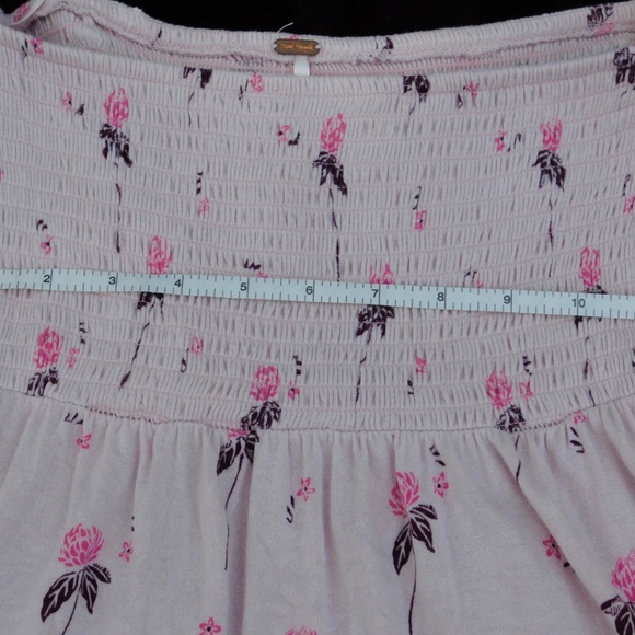 Free People Cloud Berry Lilac Combo Off Shoulder Printed Top XS - Picture 5 of 15